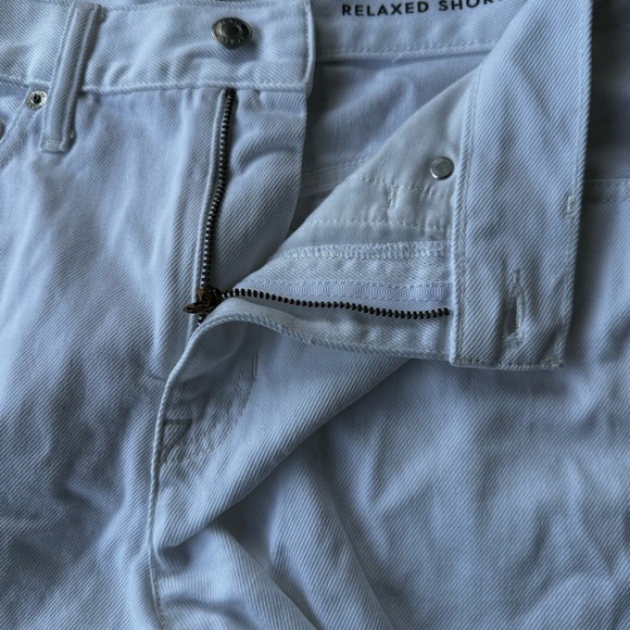 J. Crew White Distressed Jean Shorts - Picture 4 of 6